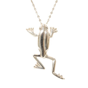 Frog Pendant in 950 Solid Sterling Silver
